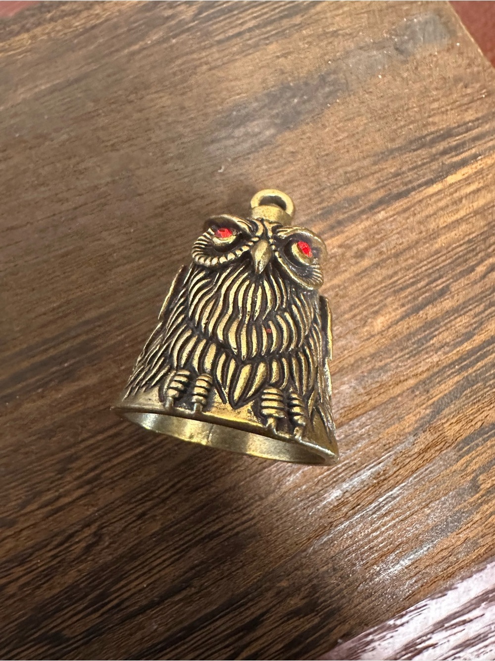 Miniature Brass Owl Charm Bell Collectible Figurine - Picture 3 of 14